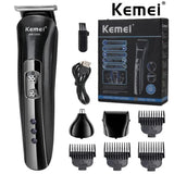 KM-1506 3 in 1 Electric Shaver USB Charging Hair Trimmer Electric Rechargeable Nose Professional Shaving Machine