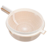 1Pc Vegetable Washing Basket Double-Layer Draining Basket Food Drying Basket Fruit Vegetable Cleaning Basin Kitchen Drain Basket