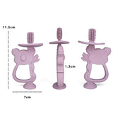 Baby Silicone Training Toothbrush BPA Free Rodent Animal Koala Safe Toddle Teether Chew Toy Teething Ring Infant Baby Accessorie