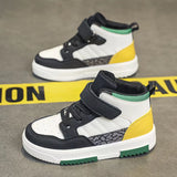 Brand Kids Board Shoes High Top Boys Girls Sneakers Leather Waterproof Non-Slip Sport Shoes Children Toddler Casual Shoes 28-38