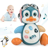 Baby Musical Penguin Toys Crawling Walking Moving Tummy Time Light up Infant Toys Baby Toys Interactive Learning Toddler Gift