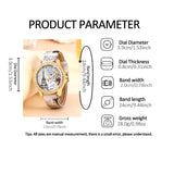Ladies Fashion Trend Everything Tower Digital Floral Star Printed Leather Watch Band Quartz Watch Birthday Christmas Gift