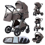 3 in 1 Baby Stroller Easy Folding Multifunctional Stroller Travel Portable Baby Carriage Safety Seat EU Standard Free Shipping