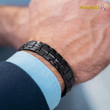 MagnetRX® Ultrastarkes Magnetarmband – Magnetbänder für Herren – Herrenarmband längenverstellbar mit Größenbestimmungswerkzeug (Schwarz)