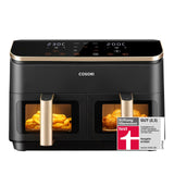COSORI Heißluftfritteuse 2 Kammern, Airfryer Testsieger der Stiftung Warentest, 6-in-1 Dual Zone Air fryer 8,5 L, Heissluftfritteuse Doppelkammer mit Sichtfenster, energiesparend