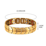 Orgrul Noruion Far-Infrarot-Ionen-Armband Magnetarmband Herren Mit Werkzeug Effektive Titan Magnetische Armbänder Magnetarmband Magnetbänder Für Herren Herrenarmband Längenverstellbar Mit
