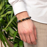 Attraction Zen Armband Dreifacher Schutz - Tigerauge, schwarzer Obsidian, Hämatit | ALLE STEINE IN UNSEREN ARMBÄNDERN SIND NATÜRLICH