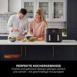 Ninja Foodi MAX Dual Zone Heißluftfritteuse [AF400EUCP] Amazon Exclusive, ‎2470 Watt , 9,5 L, 2 Heißluft-Frittierfächer, 6 Funktionen, 27 x 41.5 x 32.5 cm, Kupfer/Schwarz
