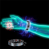 Orgrul Noruion Far-Infrarot-Ionen-Armband Magnetarmband Herren Mit Werkzeug Effektive Titan Magnetische Armbänder Magnetarmband Magnetbänder Für Herren Herrenarmband Längenverstellbar Mit