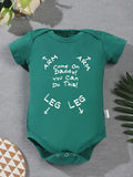 Baby Girls Boys Casual "Come One Daddy You Can Do This" Letter Print Newborn Cute Short Sleeve Onesie Clothes
