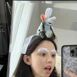 1-15PCS Anime Ratatouille Hair Bands Cartoon Plush Doll Headband French Wide-Rimmed Hair Card Creative Girls Photo Headwear