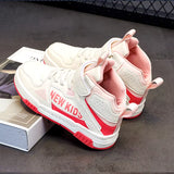 Winter Warm Kids Sneakers Boys Girls Skateboard Shoes Plush High Top Fashion Children Sports Tennis Walking Casual Warm Shoes