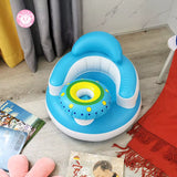 Baby Inflatable Sofa Children Puff Portable Bath Chairs PVC Multifunctional Seat Practice Sitting Bath Stool