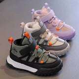 Children'S Sneakers Autumn Winter Boys Sport Shoes Girls Plush Cashmere Warm Lined Casual Shoes Studnet Shoes Teen Running Flats