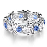 Fashion Cubic Zirconia Delicate Women Weight Loss Ring Couple Health Care Jewelry Cross Geometric CZ Dancing Party Wedding Rings