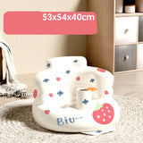 Baby Inflatable Sofa Children Puff Portable Bath Chairs PVC Multifunctional Seat Practice Sitting Bath Stool