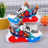 Kids Casual Shoes Breathable Sneakers Student'S Children Boys Sport Walking Footwear Blue Red Shoes Size 26-36