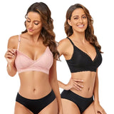 Feeding Bra Maternity Bras Wirefree Lace Nursing Bra Pregnancy Clothes Prevent Sagging Breastfeeding Women'S Sujetador Lactancia