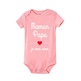 Mom Dad I Love You Baby Bodysuits Mothers Day Infant Outfit Fathers Day New Born Boys Girls Clothes Mothers Day Fathers Day Gift