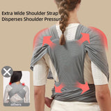 Sunveno Breathable Baby Wrap Carrier,Hands Free Baby Infant Carrier, Simple Pre-Wrapped Holder for 0-24 Months Baby Newborns