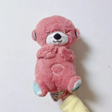 Baby Breath Baby Bear Soothes Otter Plush Toy Doll Toy Child Soothing Music Sleep Companion Sound and Light Doll Toy Gifts