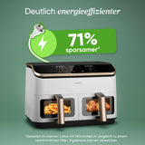 COSORI Heißluftfritteuse 2 Kammern, Airfryer Testsieger der Stiftung Warentest, 6-in-1 Dual Zone Air fryer 8,5 L, Heissluftfritteuse Doppelkammer mit Sichtfenster, energiesparend