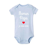 Mom Dad I Love You Baby Bodysuits Mothers Day Infant Outfit Fathers Day New Born Boys Girls Clothes Mothers Day Fathers Day Gift