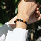 Attraction Zen Armband Dreifacher Schutz - Tigerauge, schwarzer Obsidian, Hämatit | ALLE STEINE IN UNSEREN ARMBÄNDERN SIND NATÜRLICH