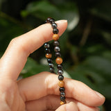 Attraction Zen Armband Dreifacher Schutz - Tigerauge, schwarzer Obsidian, Hämatit | ALLE STEINE IN UNSEREN ARMBÄNDERN SIND NATÜRLICH