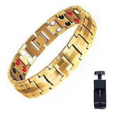 Orgrul Noruion Far-Infrarot-Ionen-Armband Magnetarmband Herren Mit Werkzeug Effektive Titan Magnetische Armbänder Magnetarmband Magnetbänder Für Herren Herrenarmband Längenverstellbar Mit