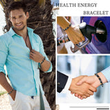 Zoonvii Obsidian Armband, Schwarzer Turmalin Stein Armband, Schwarzer Obsidian Armband Herren, Armband Dreifachem Schutz, Obsidian Hämatit Armband, Geschenk für Freunde, Ehemann, Vater