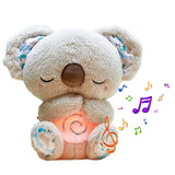 Baby Pacify Breathing Koala Doll Soothes Otter Plush Toy Children Soothing Music Sleep Companion Toy Bear Stuffed Gift for Kids
