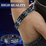 Zoonvii Obsidian Armband, Schwarzer Turmalin Stein Armband, Schwarzer Obsidian Armband Herren, Armband Dreifachem Schutz, Obsidian Hämatit Armband, Geschenk für Freunde, Ehemann, Vater