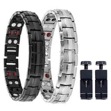 Orgrul Noruion Far-Infrarot-Ionen-Armband Magnetarmband Herren Mit Werkzeug Effektive Titan Magnetische Armbänder Magnetarmband Magnetbänder Für Herren Herrenarmband Längenverstellbar Mit