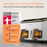 COSORI Heißluftfritteuse 2 Kammern, Airfryer Testsieger der Stiftung Warentest, 6-in-1 Dual Zone Air fryer 8,5 L, Heissluftfritteuse Doppelkammer mit Sichtfenster, energiesparend