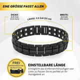 MagnetRX® Ultrastarkes Magnetarmband – Magnetbänder für Herren – Herrenarmband längenverstellbar mit Größenbestimmungswerkzeug (Schwarz)