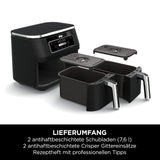 Ninja Foodi MAX Dual Zone Heißluftfritteuse [AF400EUCP] Amazon Exclusive, ‎2470 Watt , 9,5 L, 2 Heißluft-Frittierfächer, 6 Funktionen, 27 x 41.5 x 32.5 cm, Kupfer/Schwarz