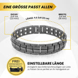 MagnetRX® Ultrastarkes Magnetarmband – Magnetbänder für Herren – Herrenarmband längenverstellbar mit Größenbestimmungswerkzeug (Schwarz)