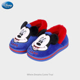 Mickey Mouse Cotton Shoes Flats Baby Boys Girls Plush Winter Flats Shoes Child Girls Slip on Kids Warm Shoes Casual Flats