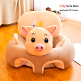 Cute Cartoon Baby Sofa Cover Learning to Sit Seat Feeding Chair Case Kids Baby Sofa Skin Infant Baby Seat Sofa without Cotton