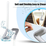 1pc Long Handled Toilet Brush, Golf Shape Toilet Brush, Wall Hanging Deep Cleaning Brush With Non-Slip, Plastic Handle Silicone Bristles For Bathroom Toilet Clean Toilet Corner Easily