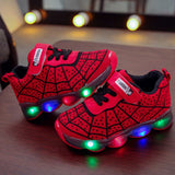 Disney Children'S Sneakers Spiderman Boys Casual Shoes Spring Summer New Mesh Breathable Student Shoes Kids Anti-Slip Casual Sho