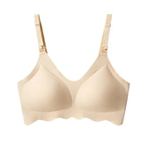 Wirefree Traceless Women'S Comfortable and Breathable Ultra Thin Breastfeeding Bra Detachable Nursing Bra Maternity Underwear