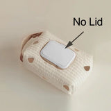 Ins Car Tissue Box Hanging Cartoon Embroidery Bear Car Seat Back Tissue Hanging Bags Baby Stroller Wet Tissue Diaper Storage