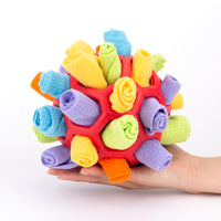 Pet Dog Sniff & Snack Puzzle Ball Train'n'Treat Snuffle Ball Canine Enrichment Nose Pad Toys