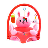 Baby Sofa Chair Support Seat Cover Baby Plush Chair Cartoon Learning Sit Plush Chair Toddler Nest Puff Washable with Rod No Fill