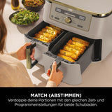 Ninja Foodi MAX Dual Zone Heißluftfritteuse [AF400EUCP] Amazon Exclusive, ‎2470 Watt , 9,5 L, 2 Heißluft-Frittierfächer, 6 Funktionen, 27 x 41.5 x 32.5 cm, Kupfer/Schwarz