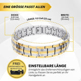 MagnetRX® Ultrastarkes Magnetarmband – Magnetbänder für Herren – Herrenarmband längenverstellbar mit Größenbestimmungswerkzeug (Schwarz)