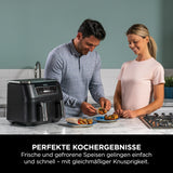 Ninja Foodi MAX Dual Zone Heißluftfritteuse [AF400EUCP] Amazon Exclusive, ‎2470 Watt , 9,5 L, 2 Heißluft-Frittierfächer, 6 Funktionen, 27 x 41.5 x 32.5 cm, Kupfer/Schwarz