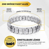 MagnetRX® Ultrastarkes Magnetarmband – Magnetbänder für Herren – Herrenarmband längenverstellbar mit Größenbestimmungswerkzeug (Schwarz)
